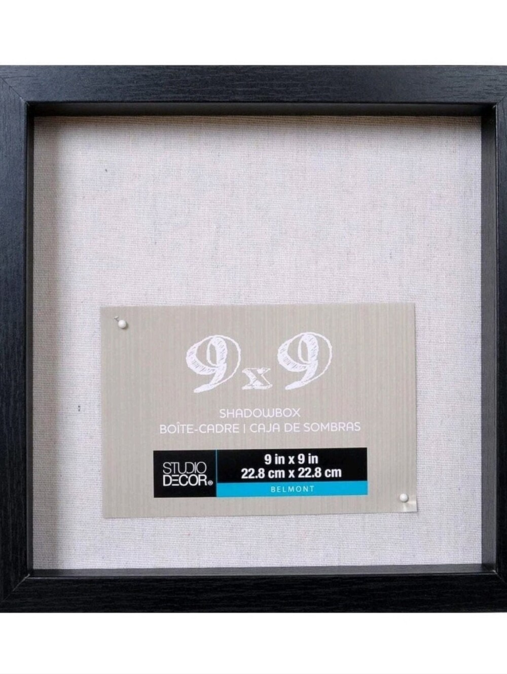 Studio Decor Matt Black 9" x 9" x 1"  shadow boxes New